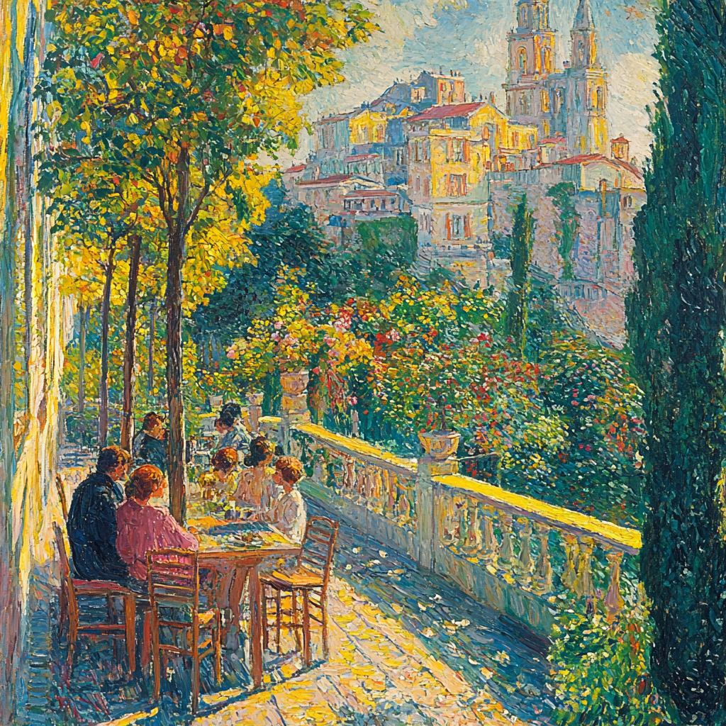 Pierre Bonnard Inspired Sunlit Rooftop Gardens DIY Paint By Numbers