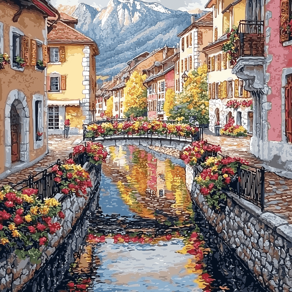 Annecy Old Town - Annecy, France DIY Paint By Numbers