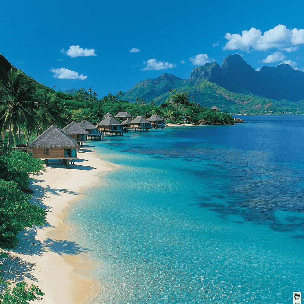 Lagoons Of Bora Bora - French Polynesia Paint By Number