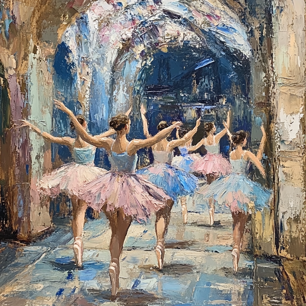Edgar Degas Inspired Ballet Poses Paint by numbers art
