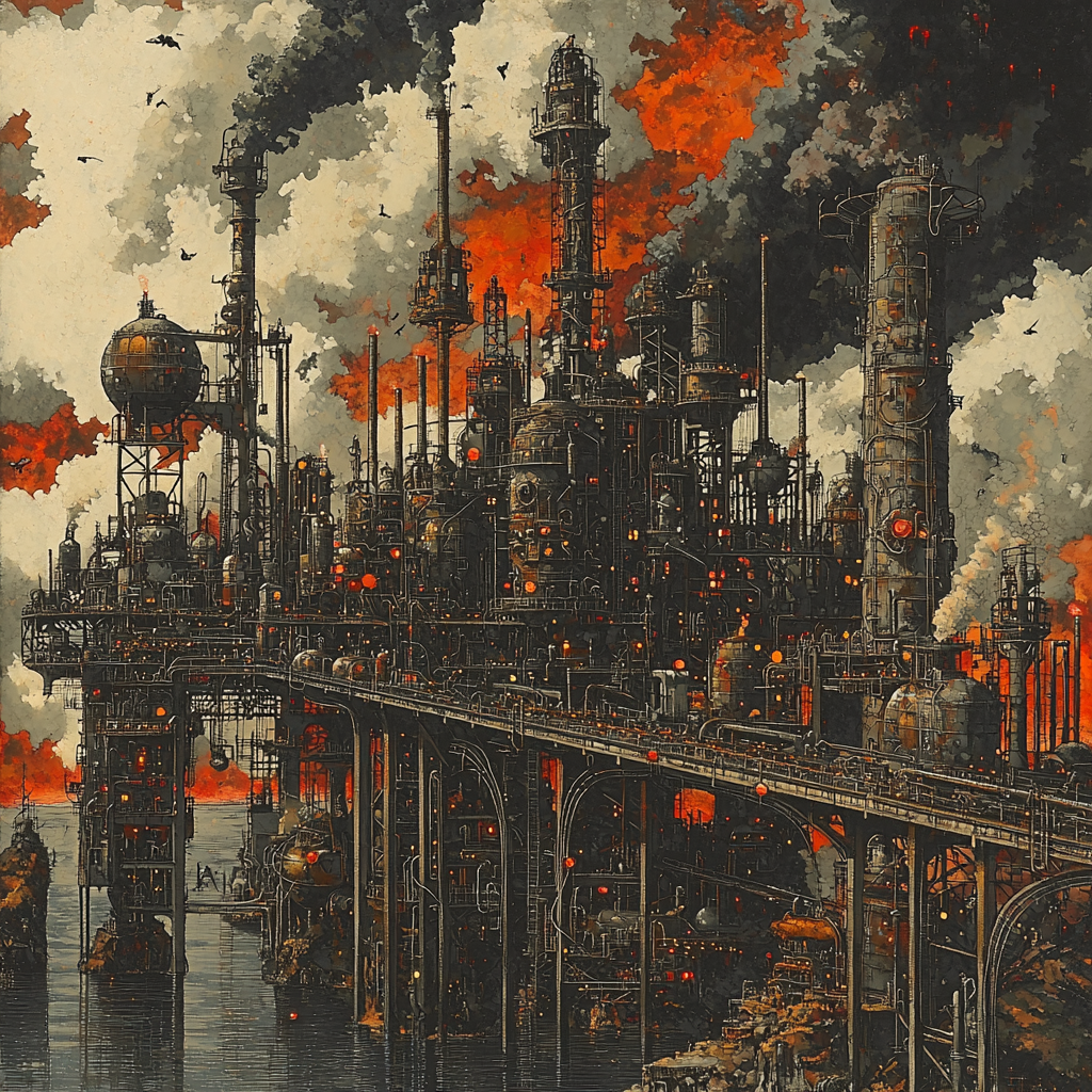 Salvador Dali Inspired Mechanized Industrial Dreams Numbered Painting Kits