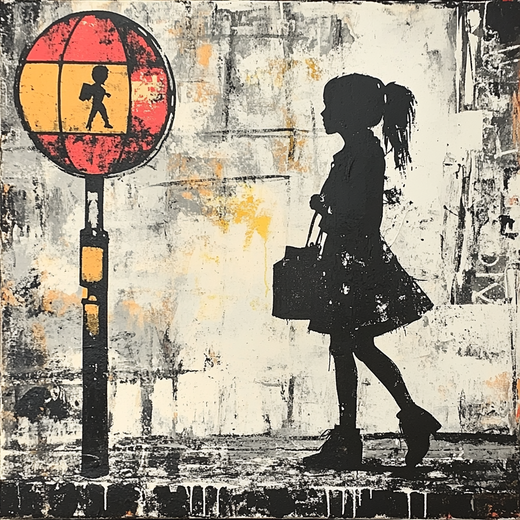 Banksy Inspired Playful Protest Paint by numbers art