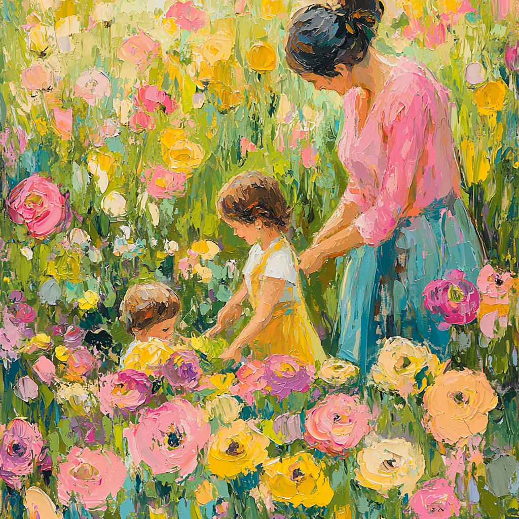 A Mother's Garden Painting Number Kit