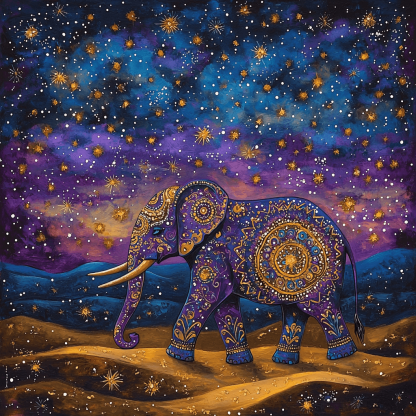 Salvador Dalí Inspired Celestial Elephant Journey DIY Paint By Numbers