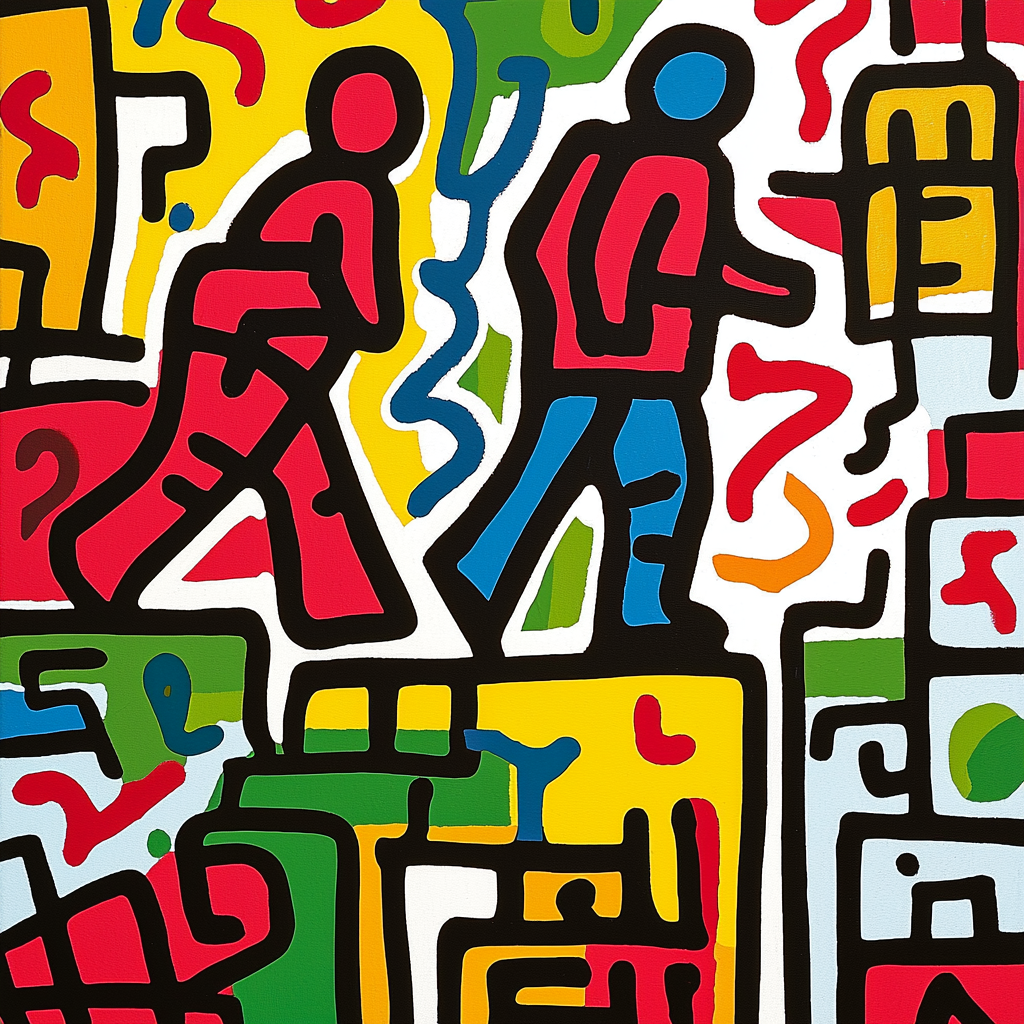 Haring Inspired Urban City Vibes Paint By Number