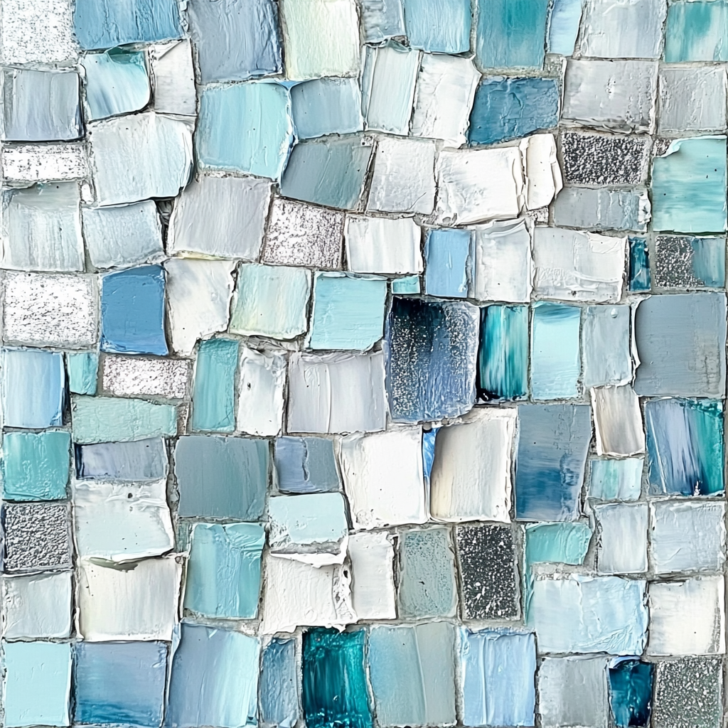 Jean-Paul Riopelle Inspired Cascading Glacier Mosaic Paint by numbers art