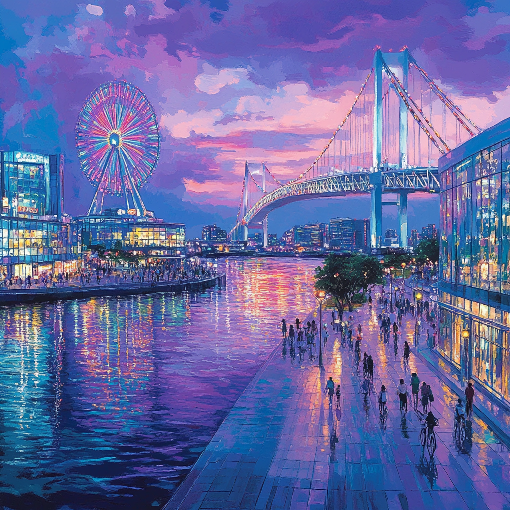 Odaiba Futuristic Waterfront Tokyo Japan Paint by numbers art