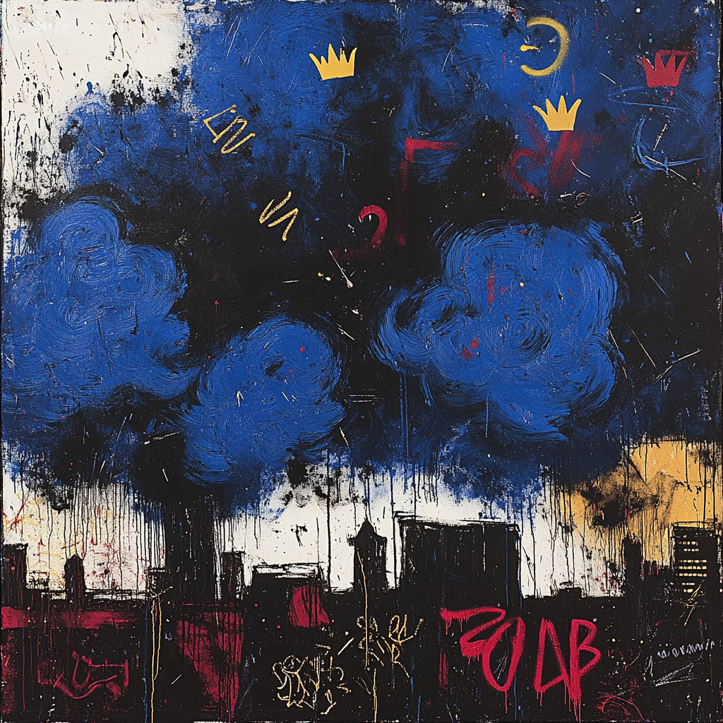 Jean-Michel Basquiat Inspired Urban Nebula painting number kit