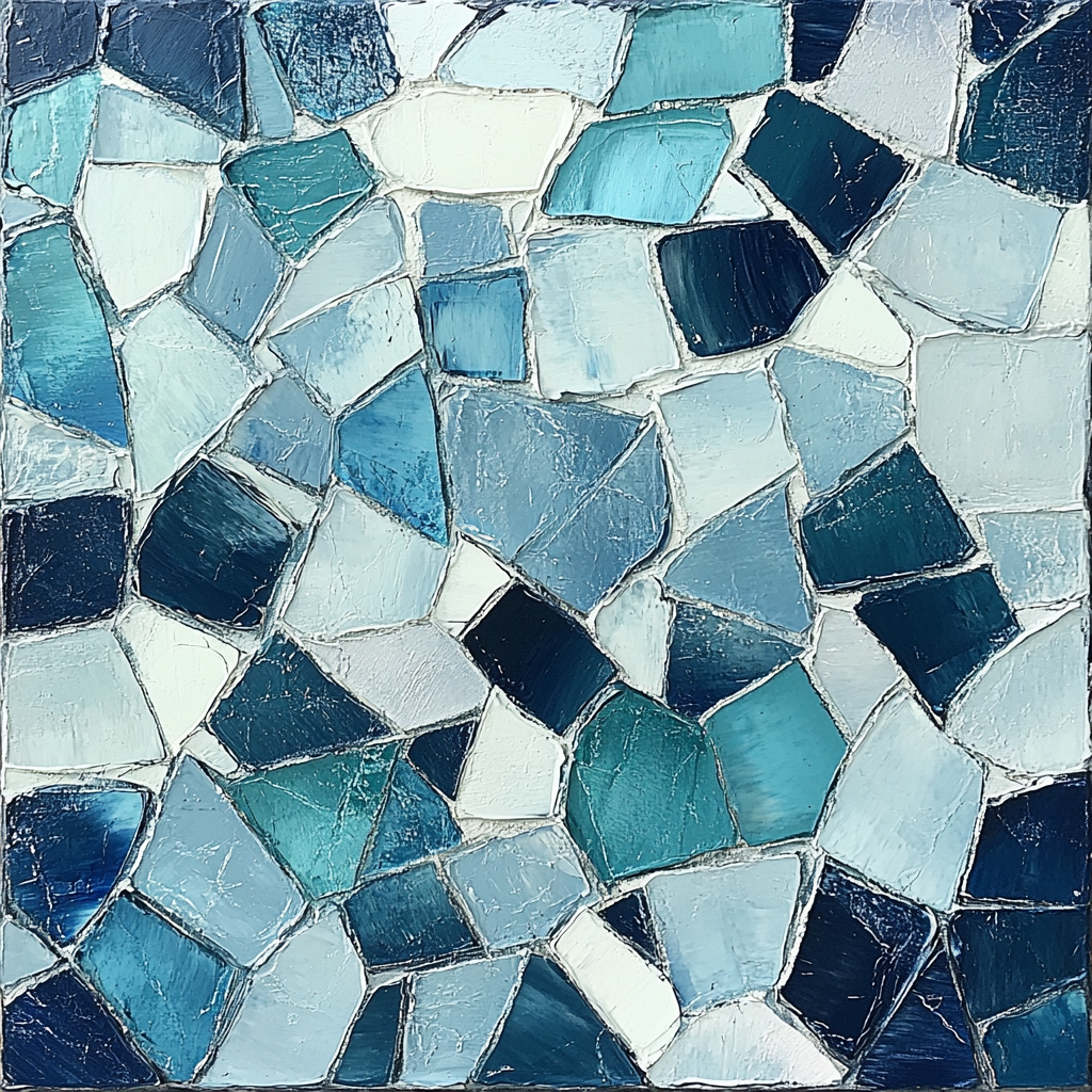 Jean-Paul Riopelle Inspired Icy Northern Shards Number painting