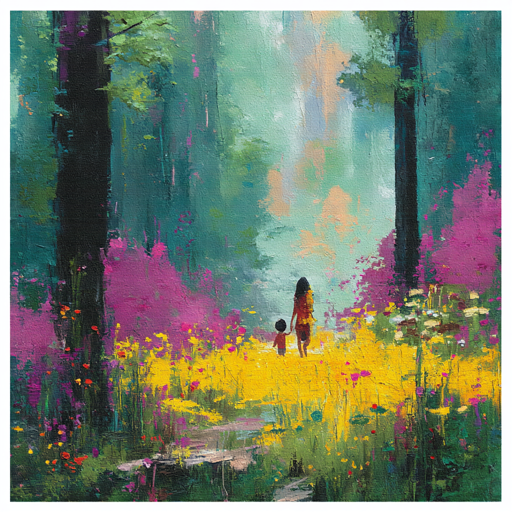 The Gift Of Nature With Mom DIY Paint By Numbers