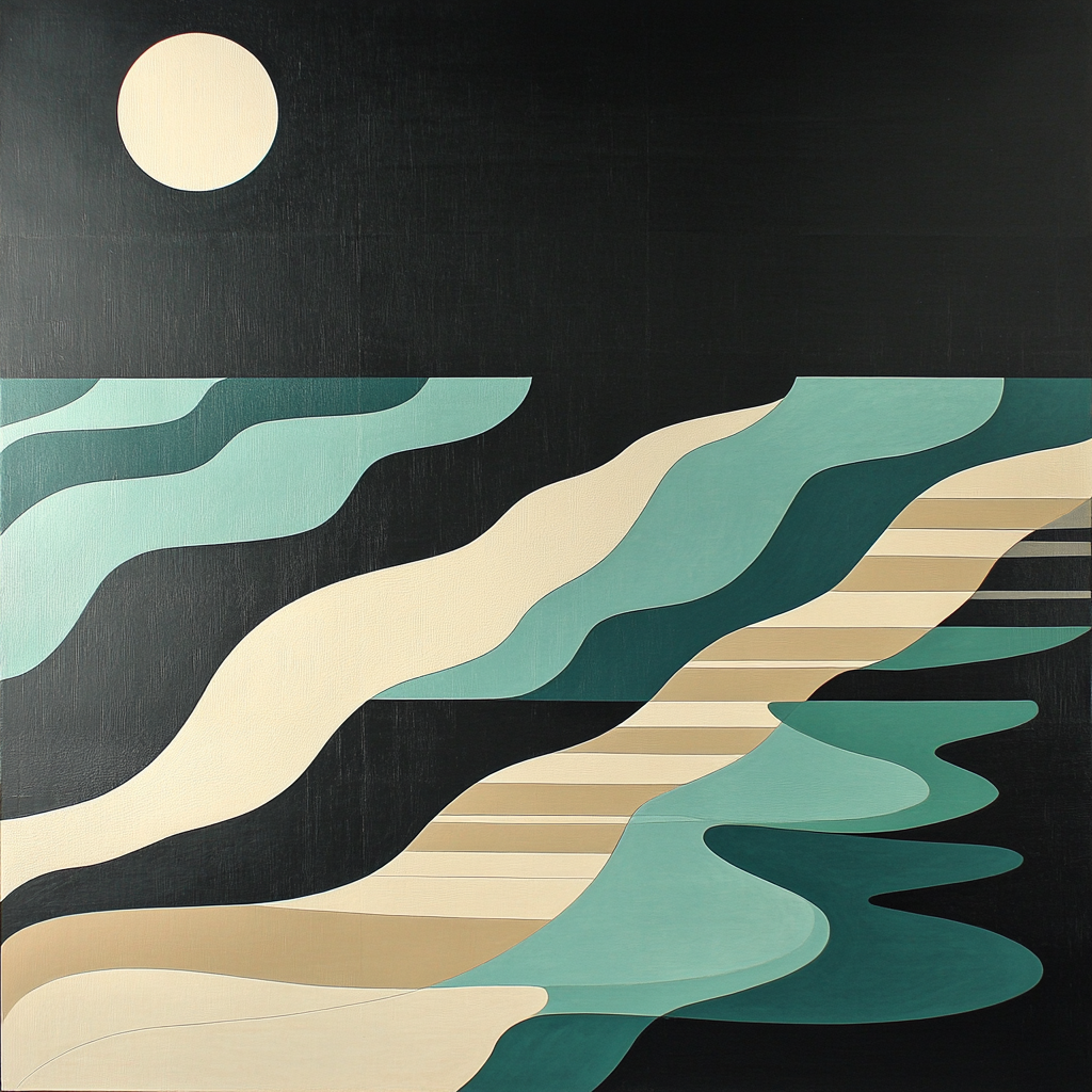 M.C. Escher Inspired Tesselated Tides DIY paint by numbers