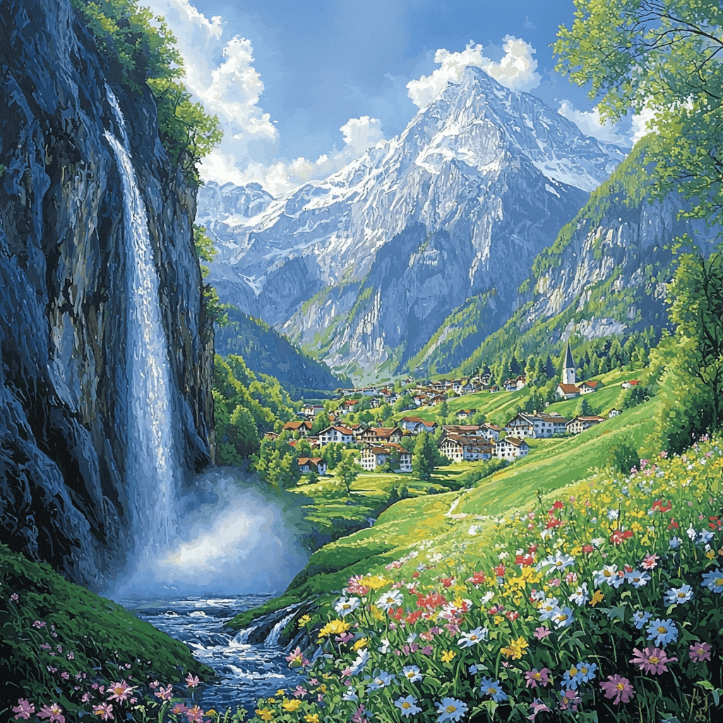 Lauterbrunnen Valley DIY Paint By Numbers