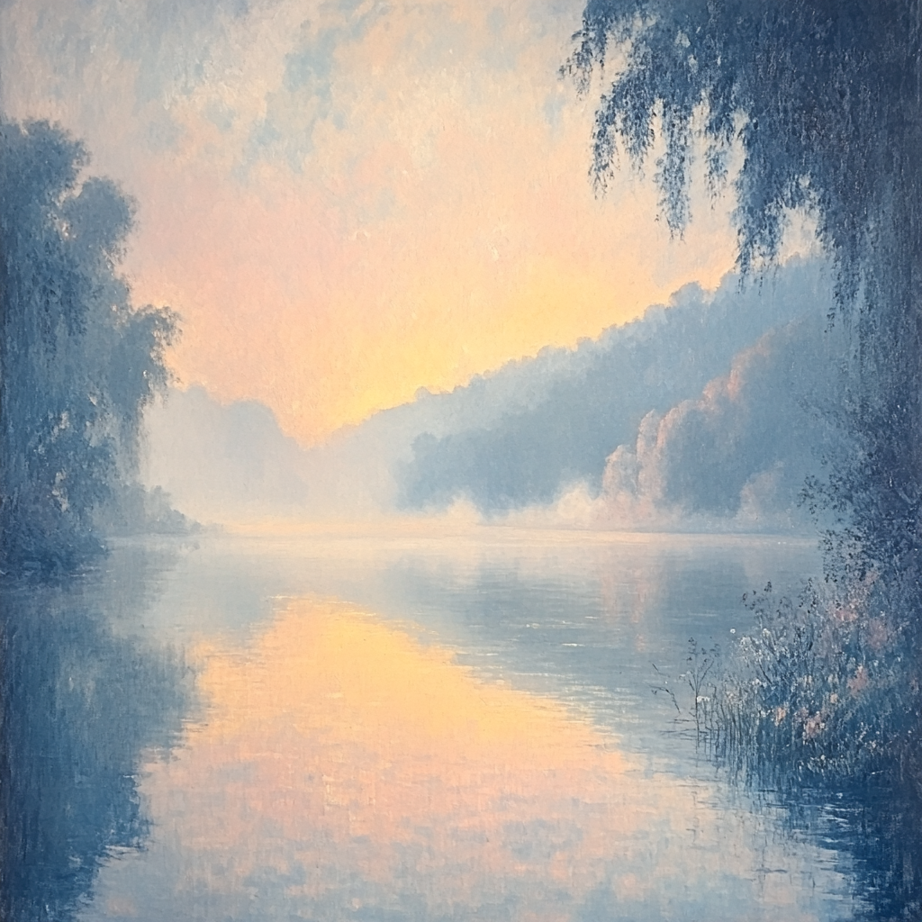 J.M.W. Turner Inspired Sunrise Over Calm Lake Painting by numbers kit