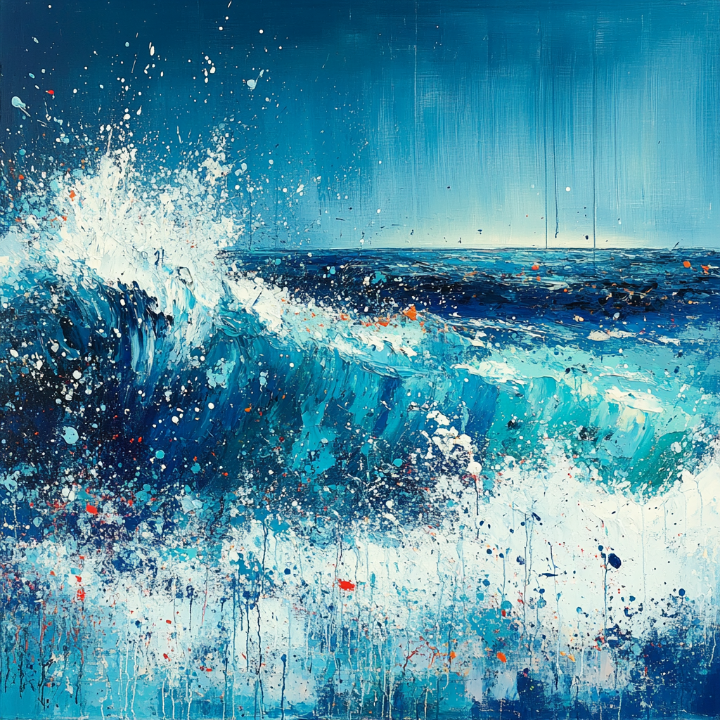 Jackson Pollock Inspired Ocean Energy Numbered painting kits