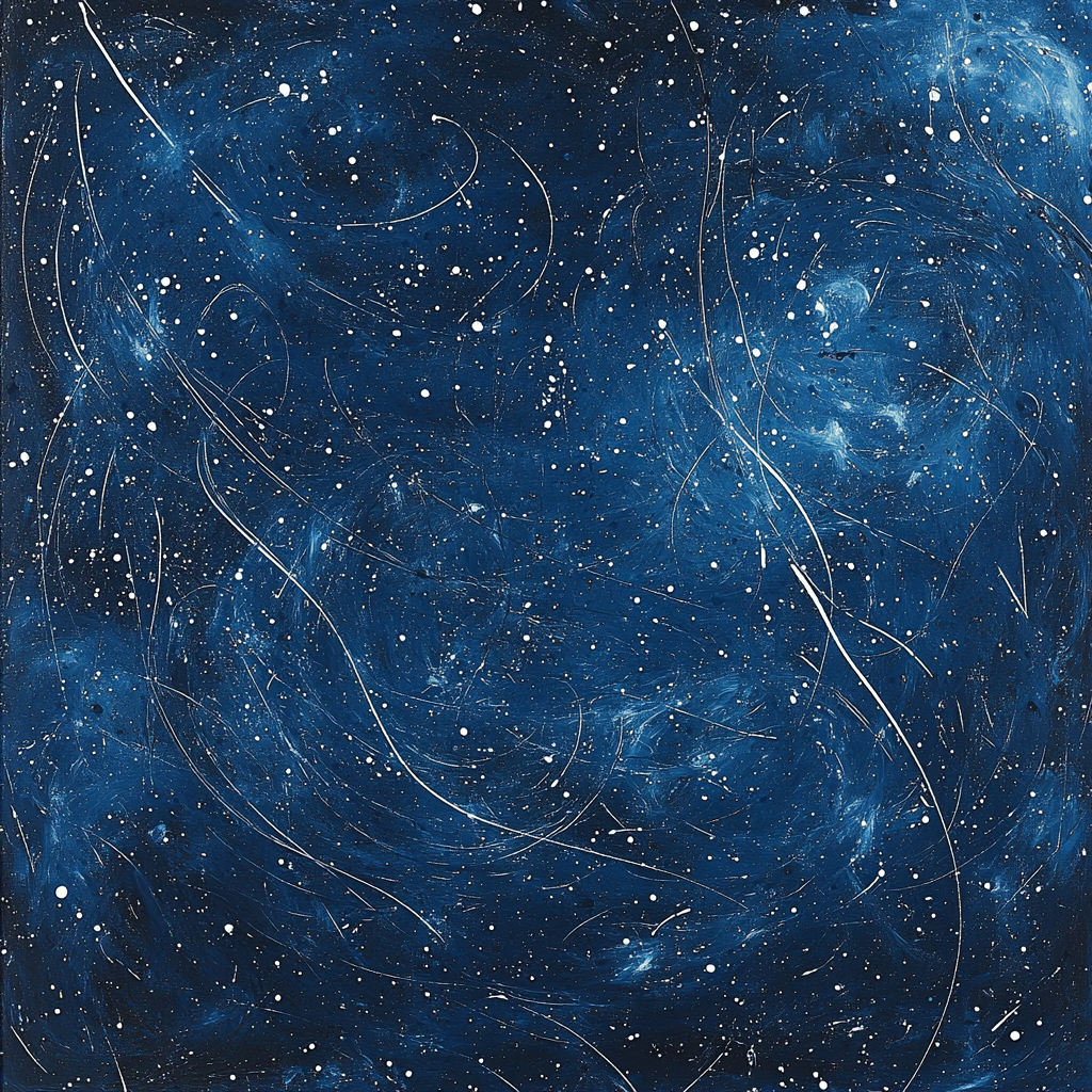 Jackson Pollock Inspired Nebular Drift paint by color