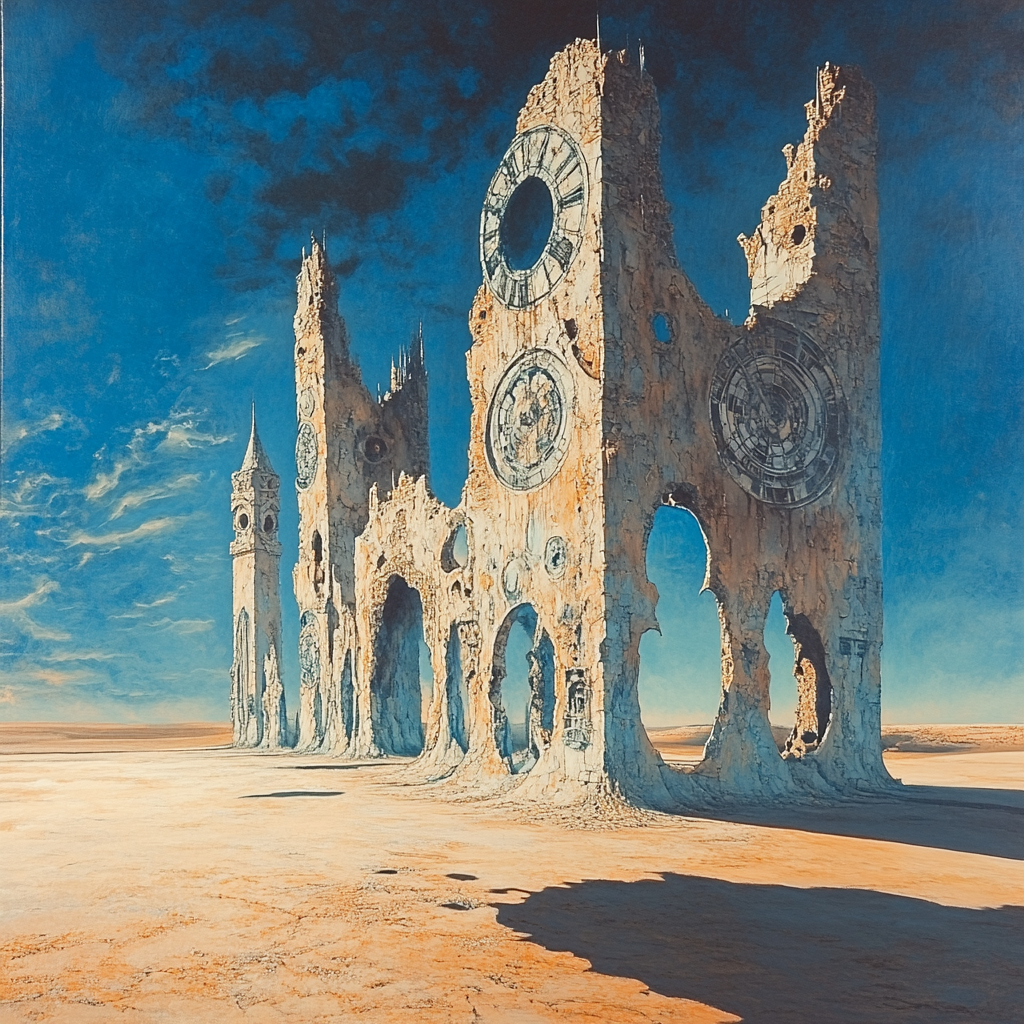 Salvador Dali Inspired Clockwork Castle Paint by numbers kits