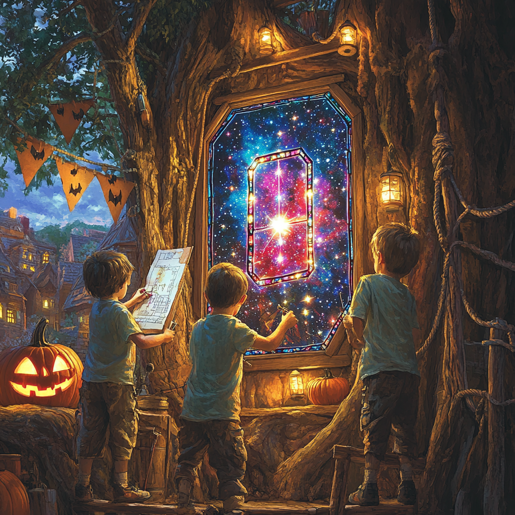 Midnight Treehouse Of Spooky Architects paint by numbers