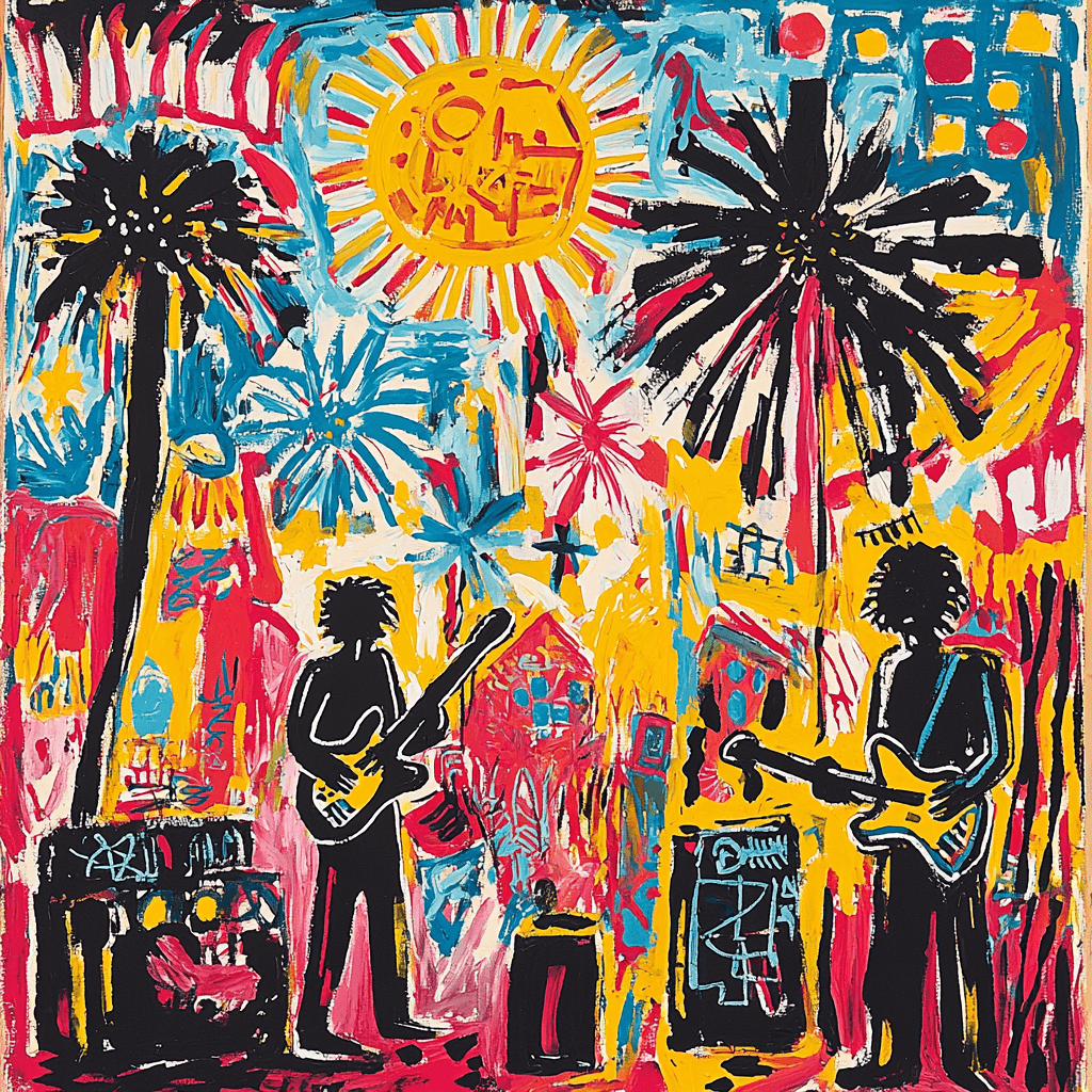 Jean-Michel Basquiat Inspired Bohemian Festival Dream Paint By Numbers