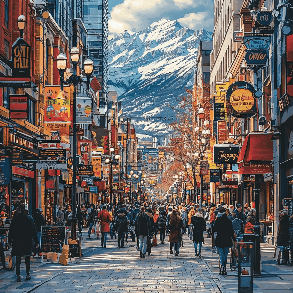 Robson Street - Vancouver Painting By Numbers Kit