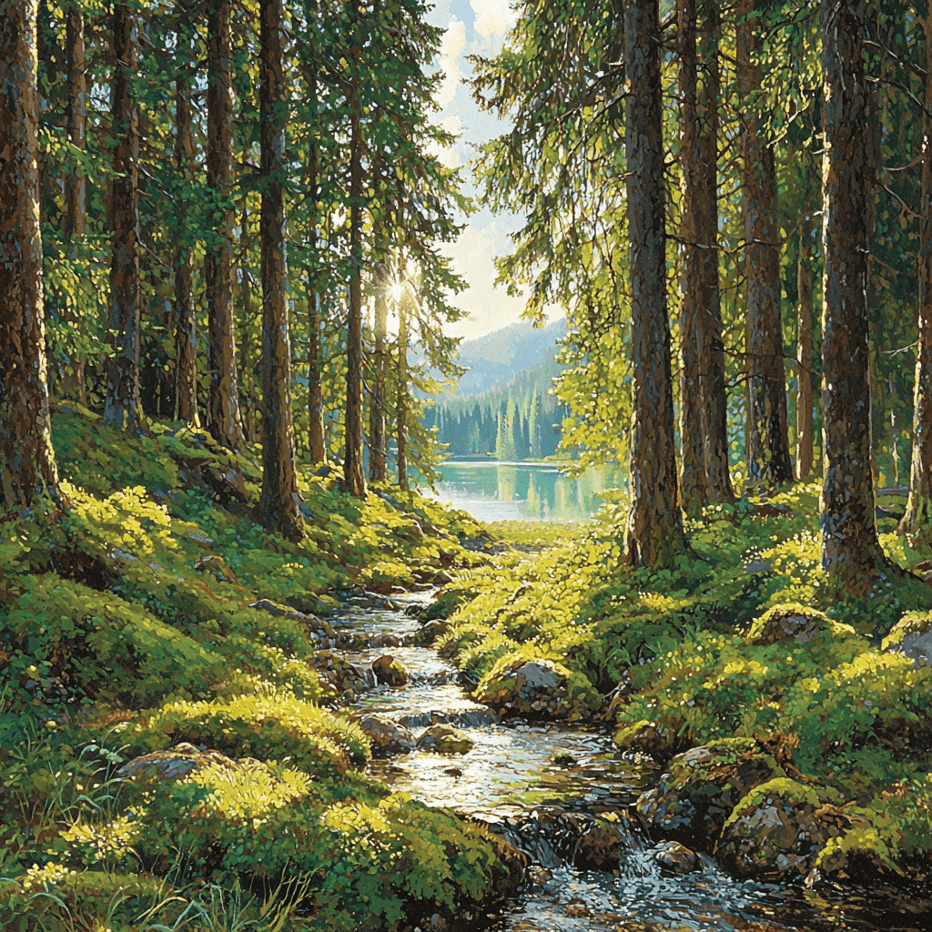 Bavarian Forest National Park - Germany Painting By Numbers Kit