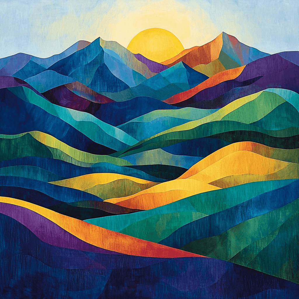 Paul Cézanne Inspired Harmony Of Abstract Peaks Painting Number Kit