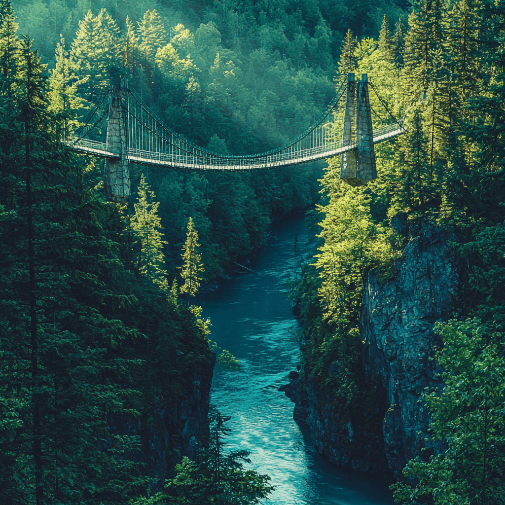 Capilano Suspension Bridge - British Columbia, Canada Number Painting