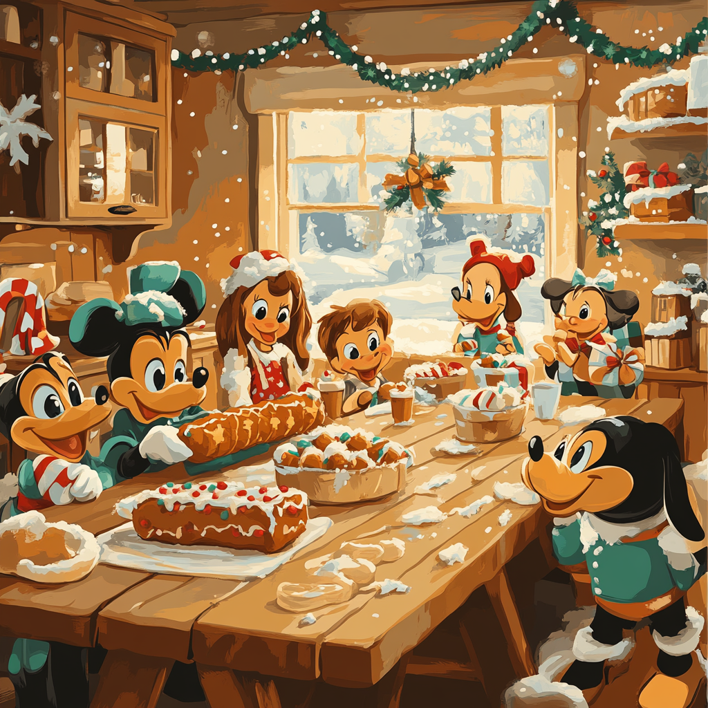 Gooeys Gingerbread Family Dinner DIY paint by numbers