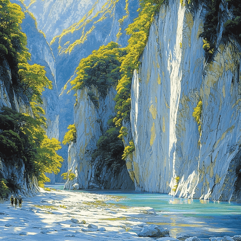 Taroko Gorge - Taiwan Number Painting