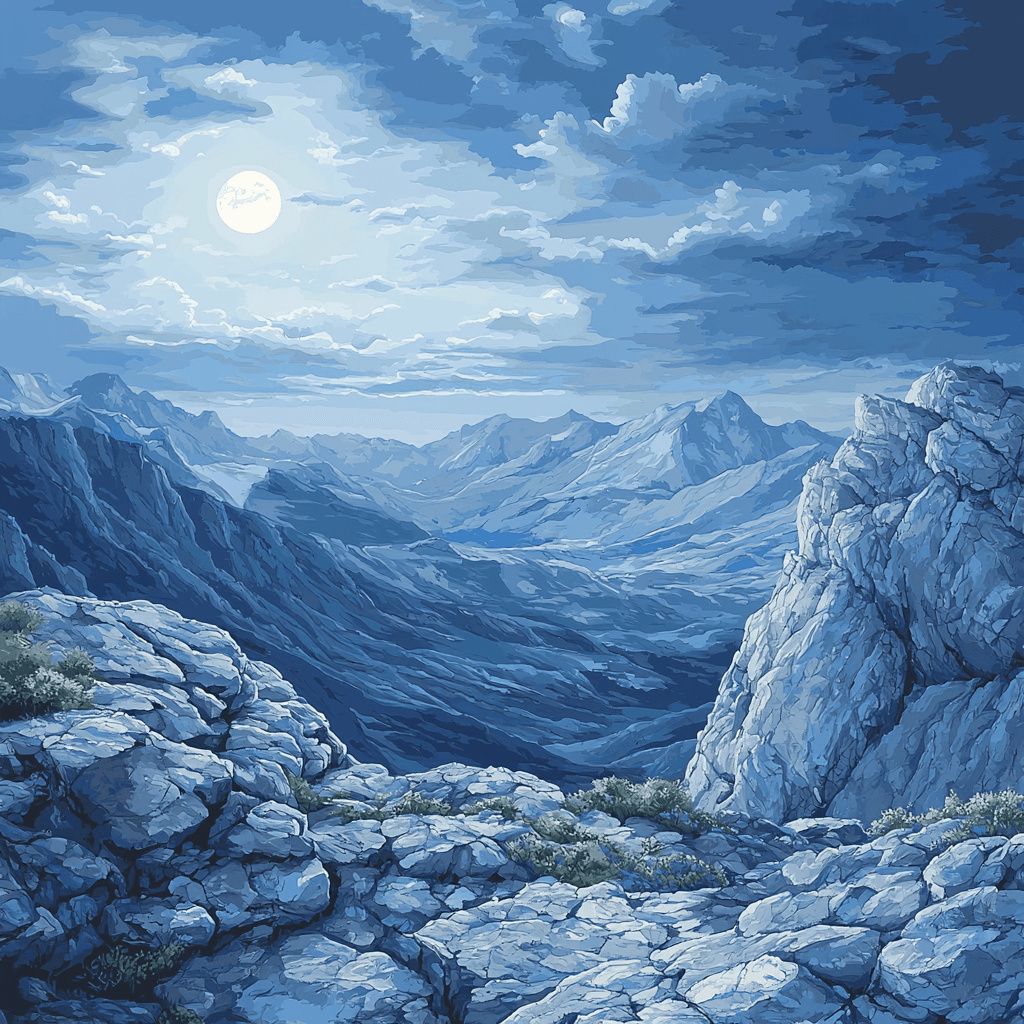 Michelangelo Inspired Mystic Mountain Symphony Number Painting