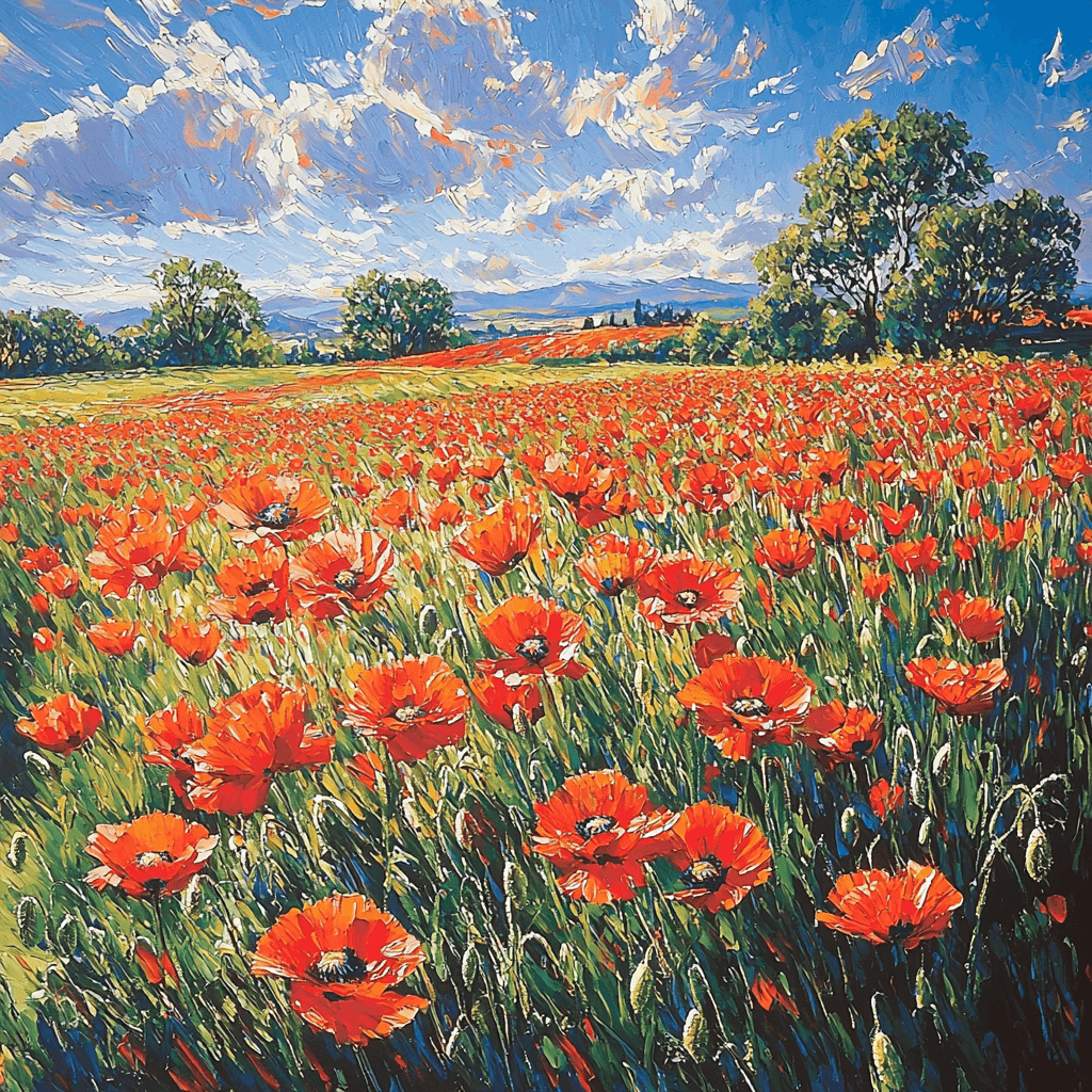 Vincent Van Gogh Inspired Van Gogh's Wild Poppies Numbered Painting Kits