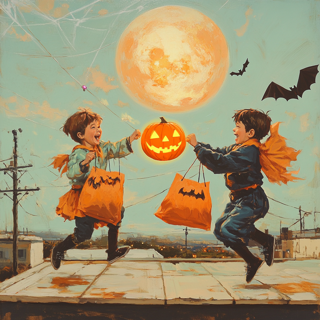 Children Of The Pumpkin Moon paint by numbers