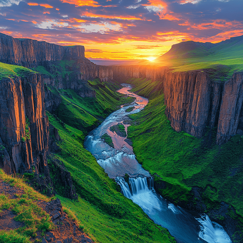 Fjaðrárgljúfur Canyon - Iceland Paint By Number