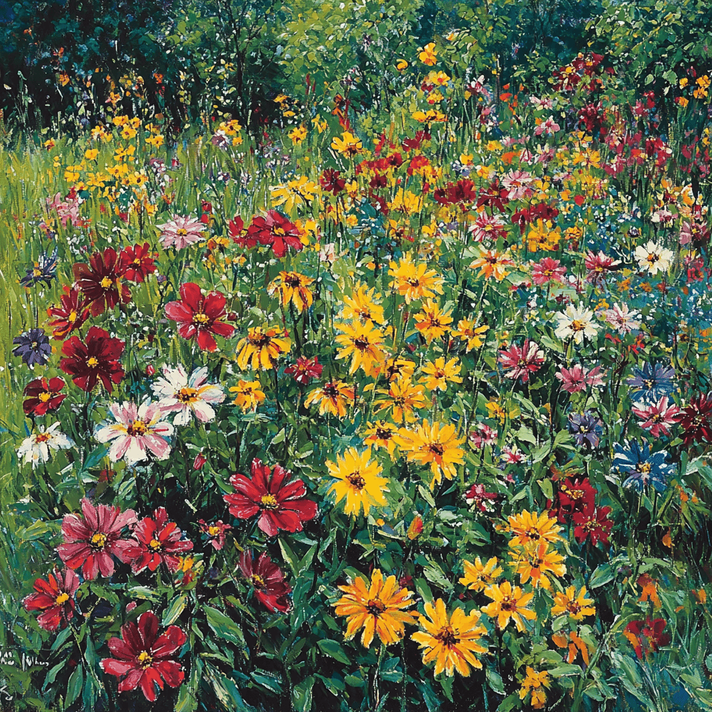 Claude Monet Inspired Wildflower Meadows Paint By Numbers Kits