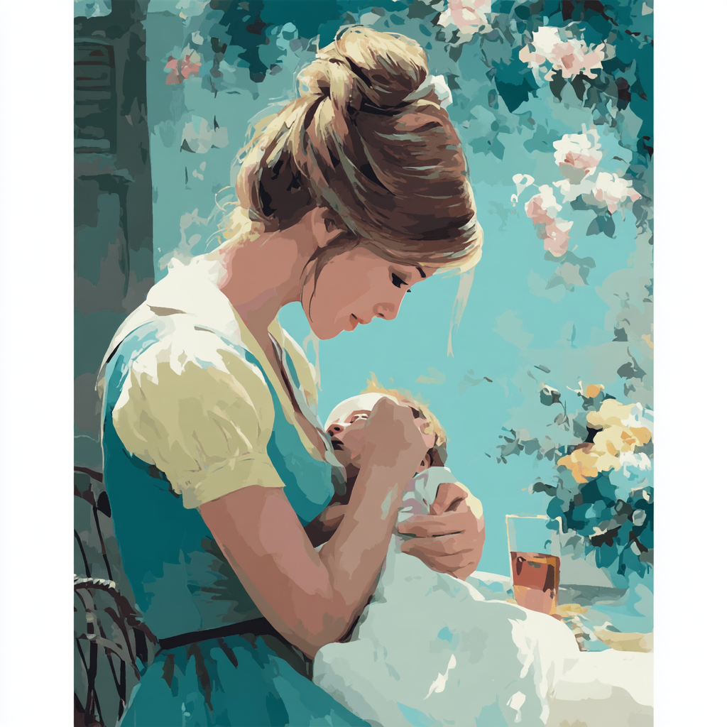 Precious Baby Cuddles Painting Number Kit