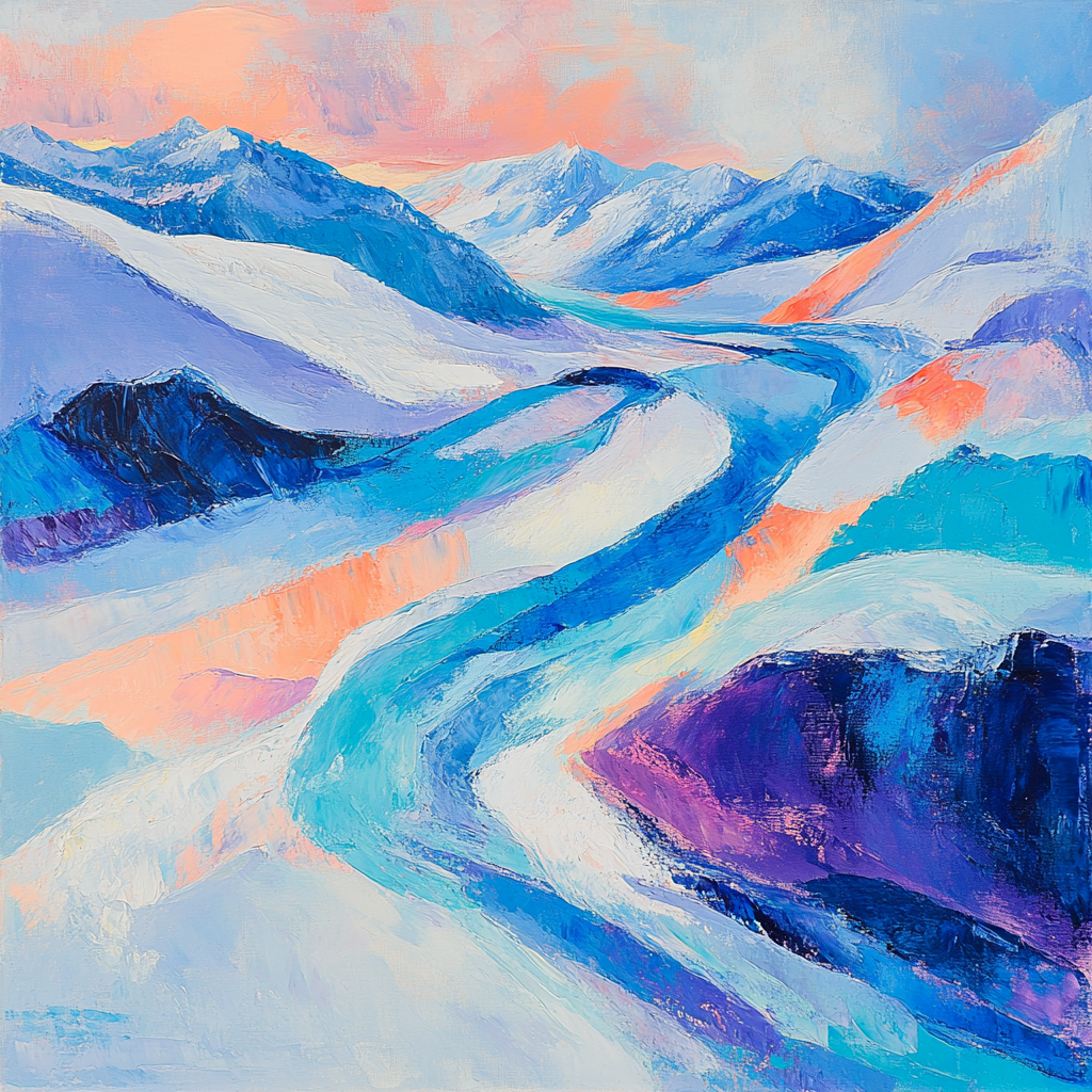 A.Y. Jackson Inspired Northern Ice Flow Abstract Number painting