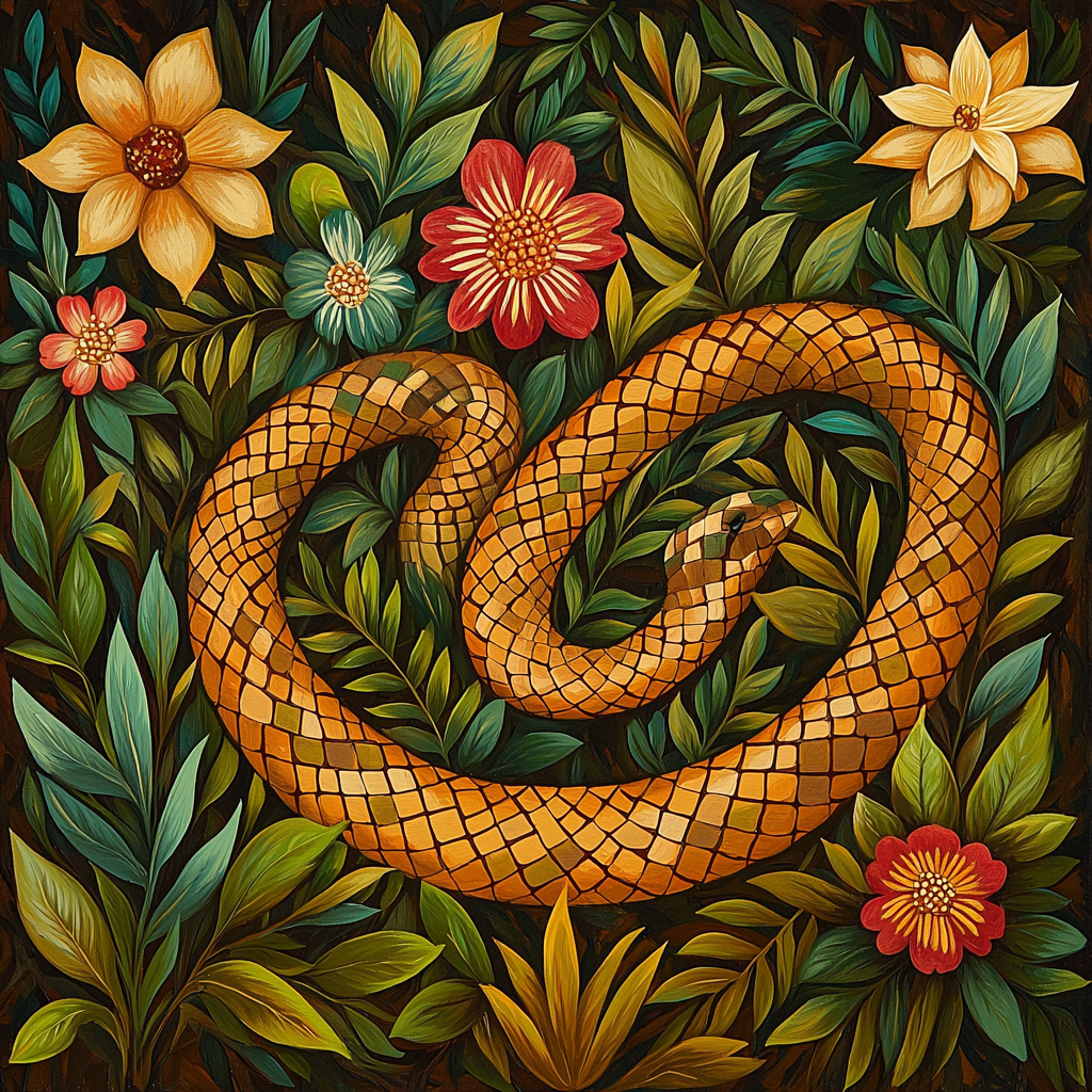 Frida Kahlo Inspired Resilience Of The Serpent Painting By Numbers Kit