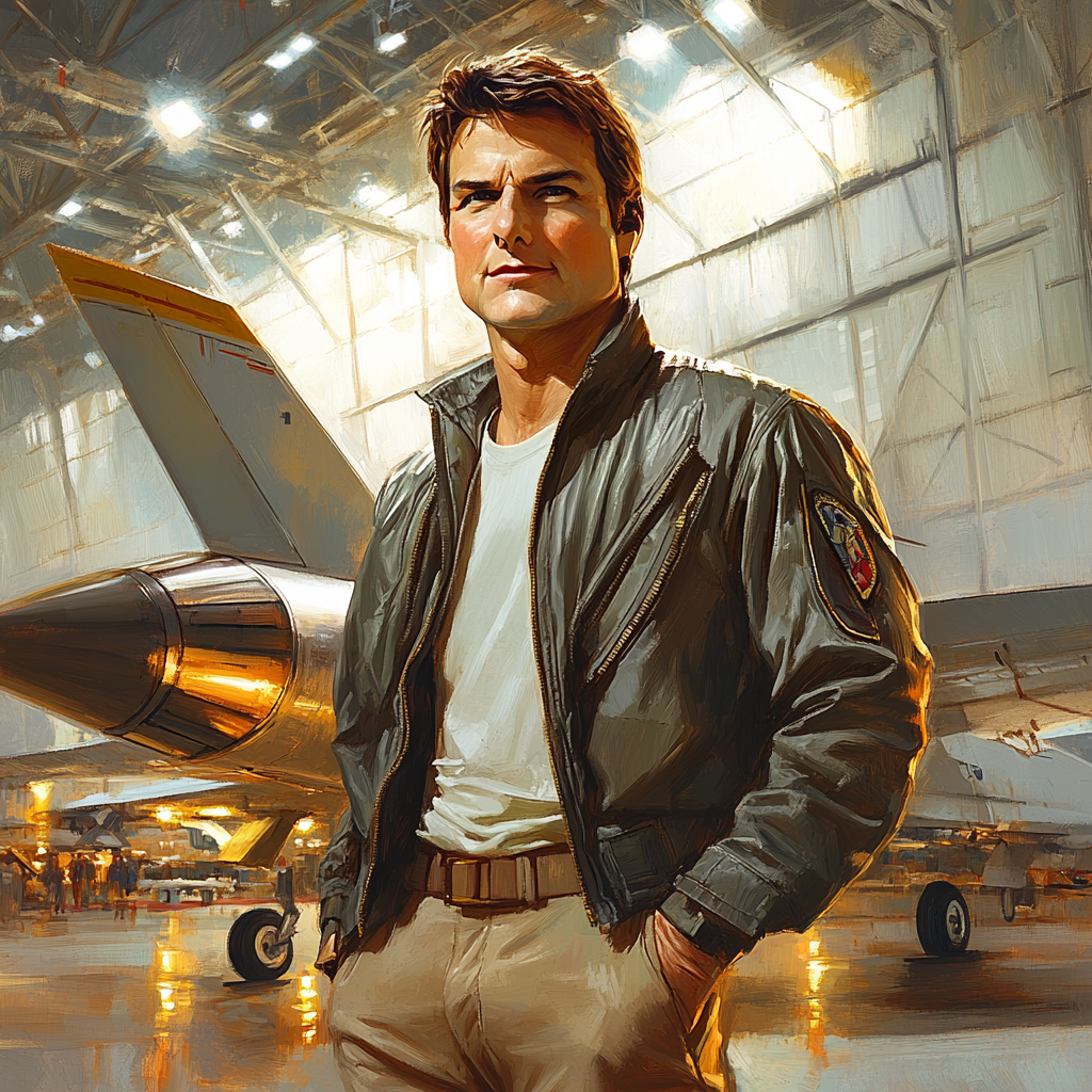 Tom Cruise Maverick Flight Of Tenacity Number painting
