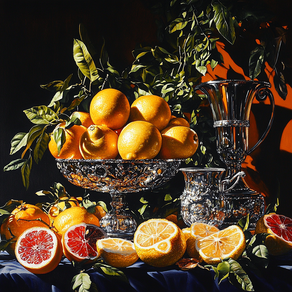 Caravaggio Inspired Dramatic Still Life painting number kit