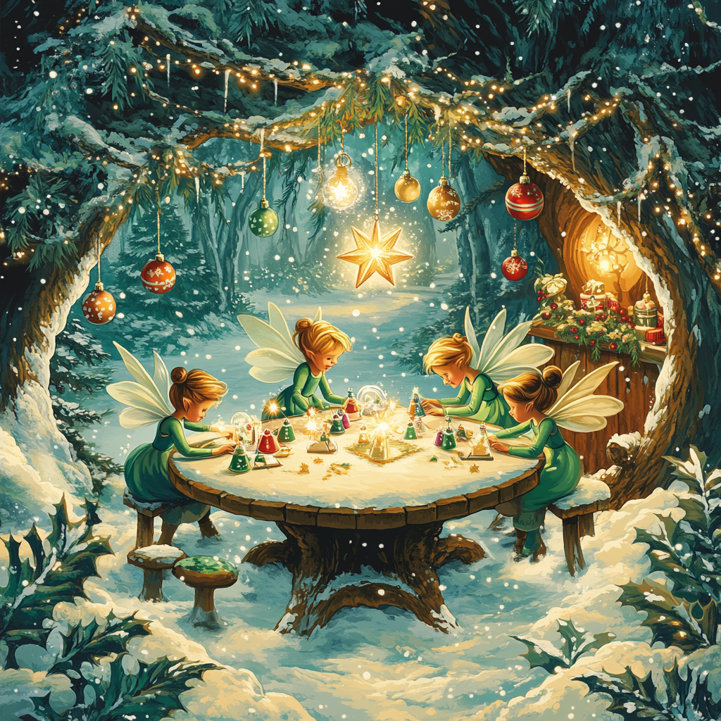 Tinker Bells Frosty Workshop Paint by numbers kits