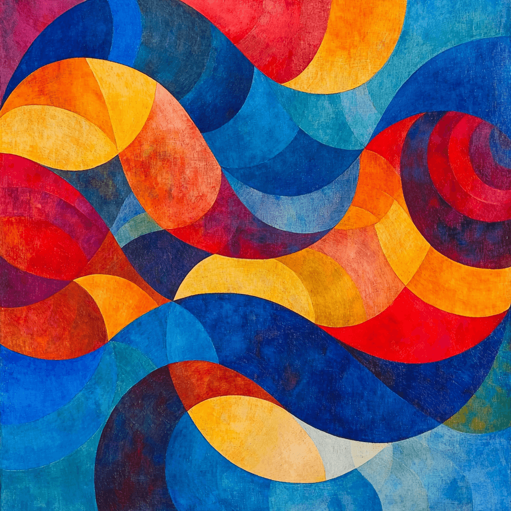 Sonia Delaunay Inspired Abstract Color Melody Numbered Painting Kits