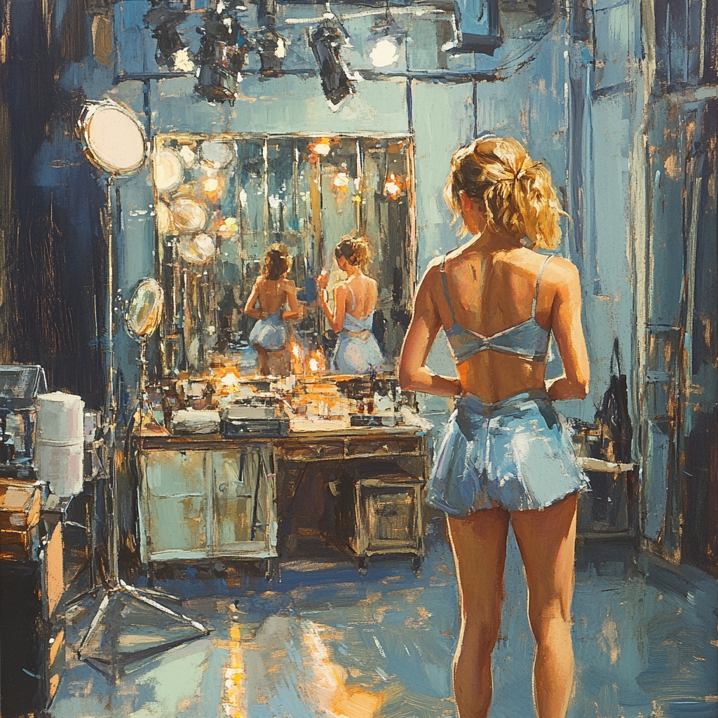 Degas Inspired Wetstage Rehearsal Numbered painting kits