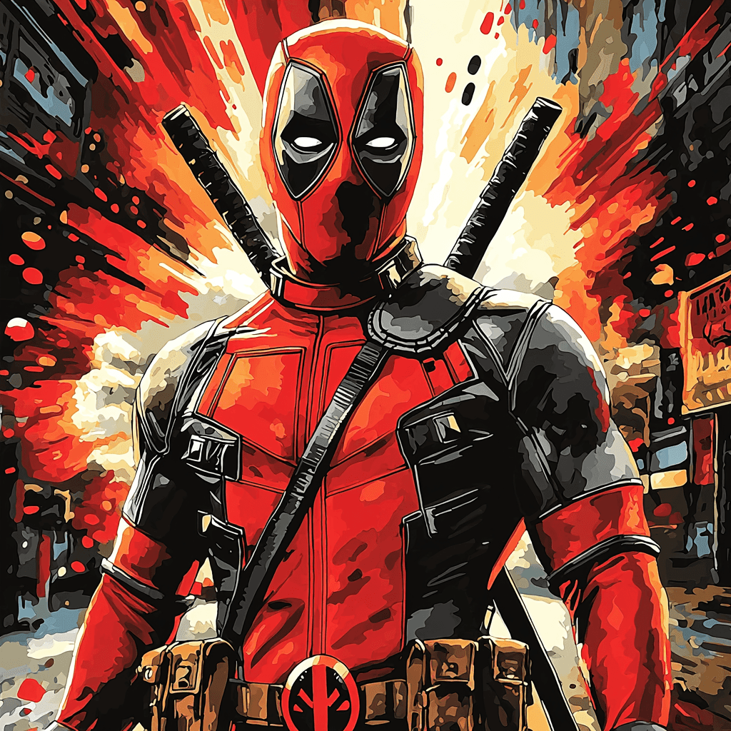 Ryan Reynolds: The Comedic Charm Of Deadpool Paint By Numbers Kits