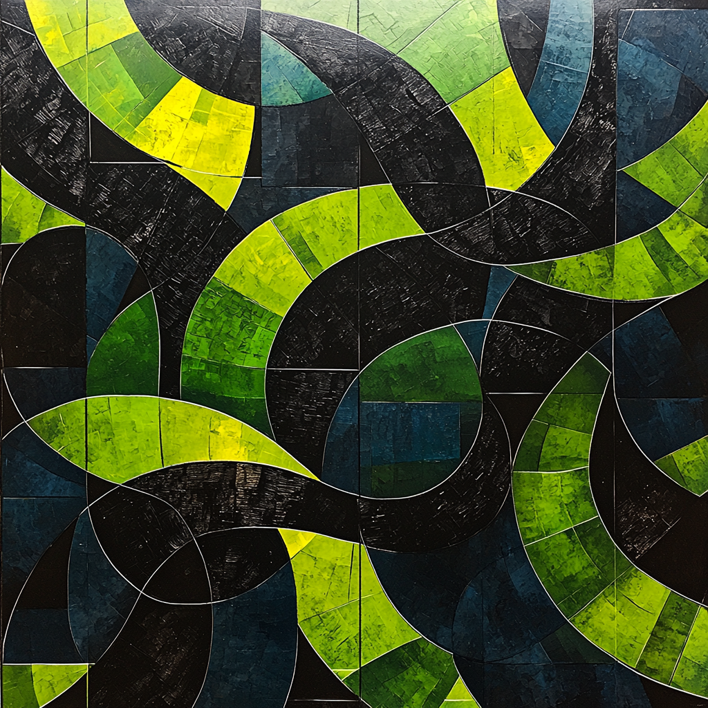 Kazimir Malevich Inspired Quantum Patterns Number Painting