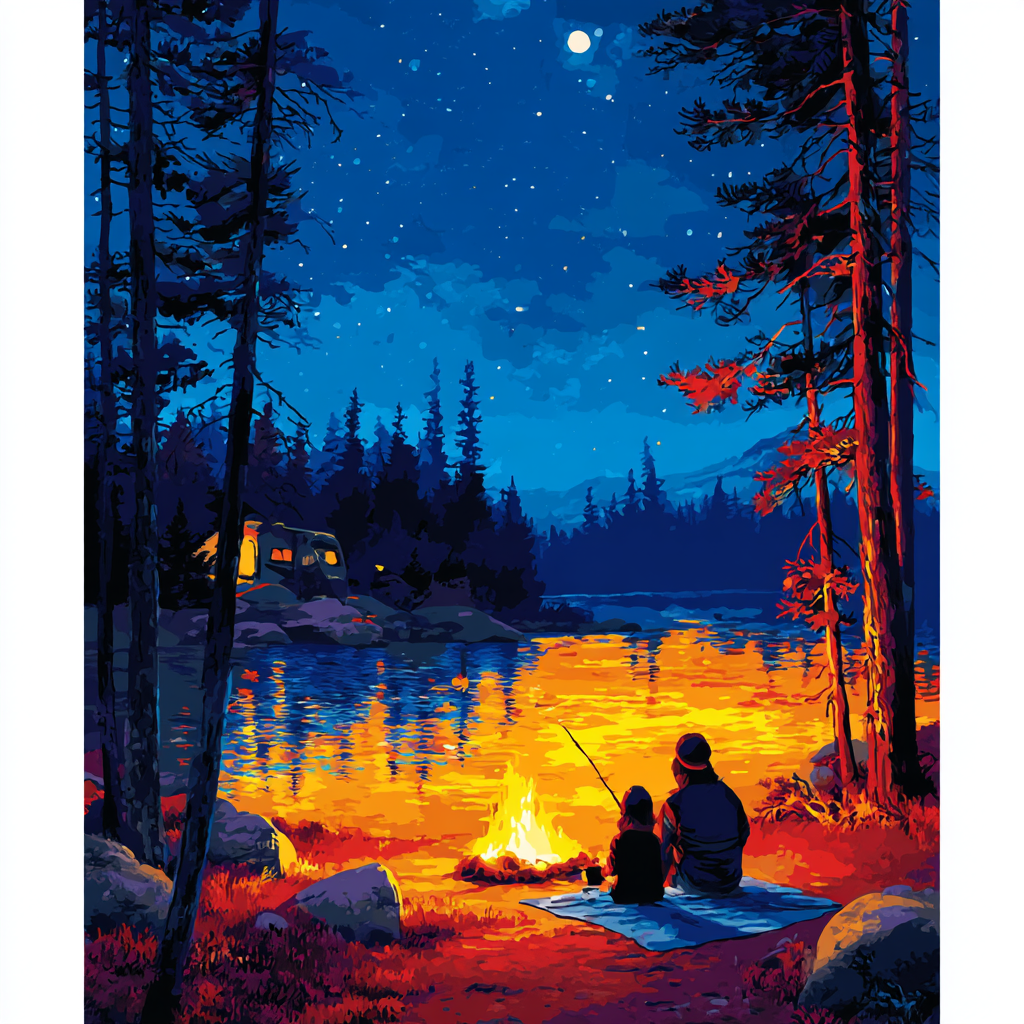Family Campfire Stories Number Painting