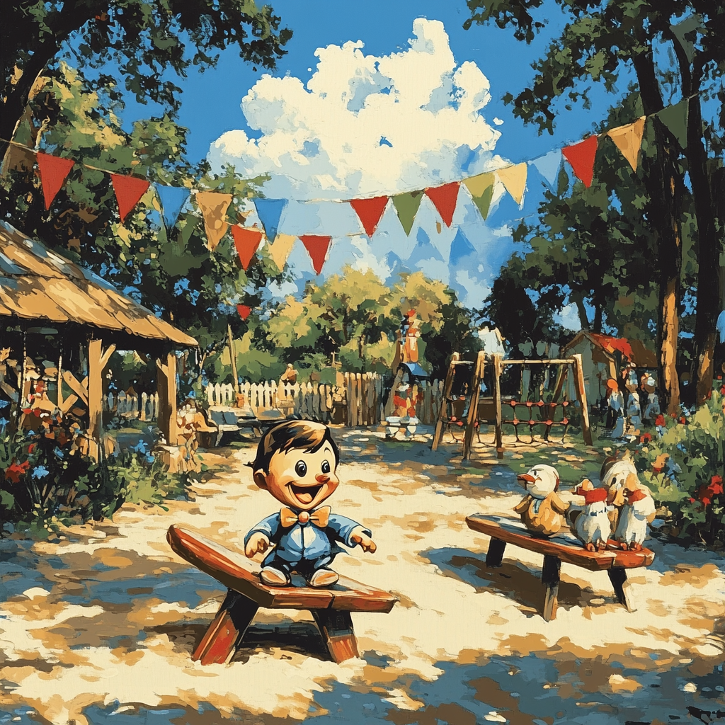 Pinocchio Puppet Playground Paint by numbers kits