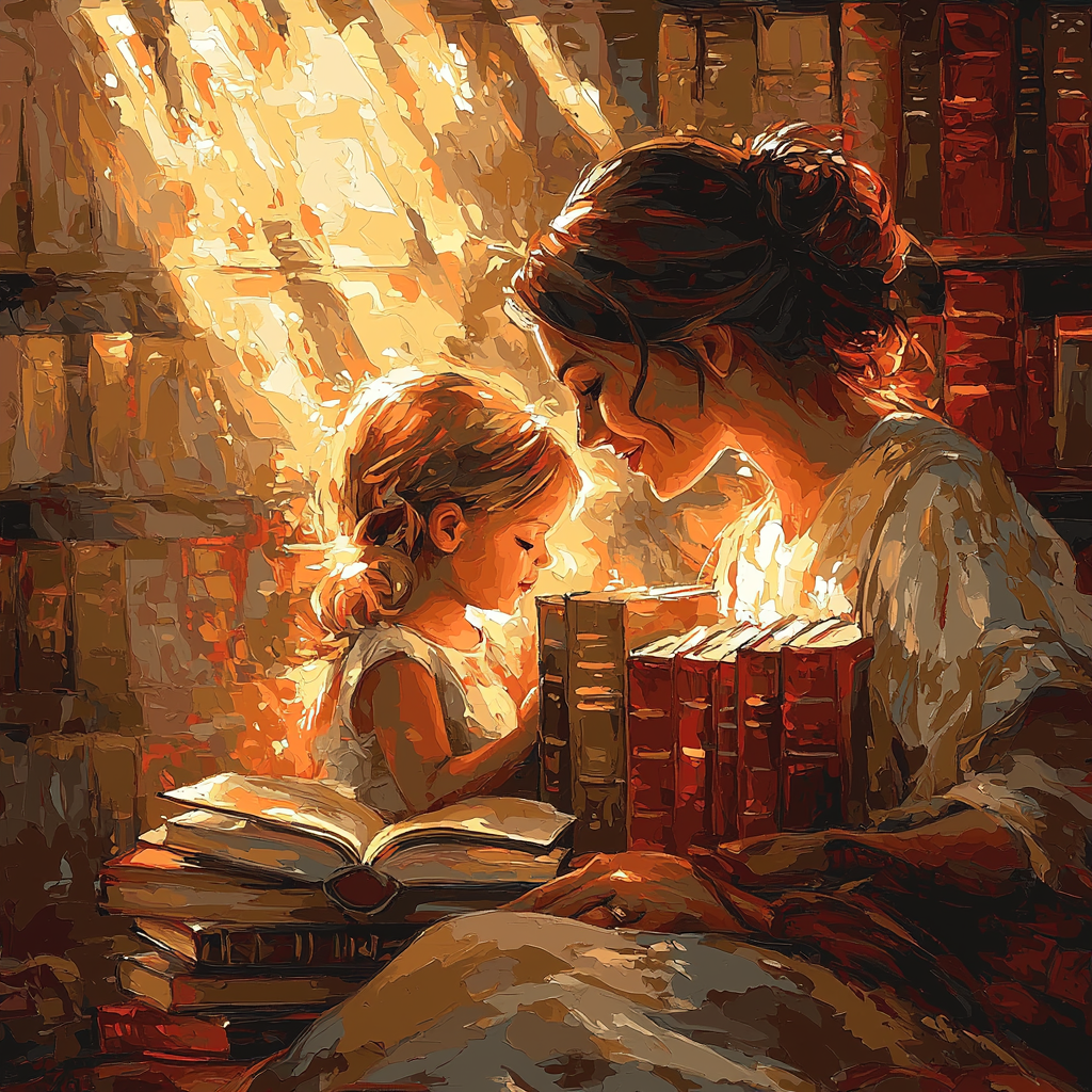 Evening Tales With Mom Numbered Painting Kits