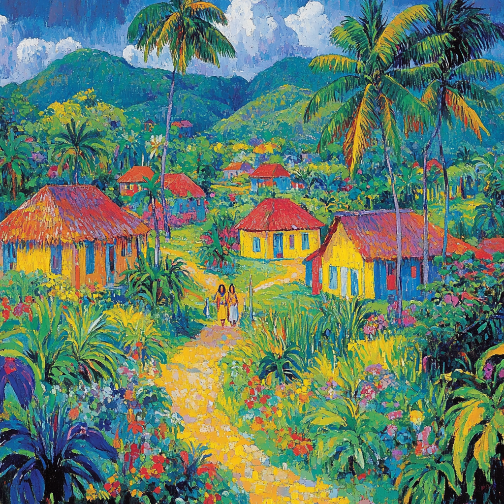 Paul Gauguin Inspired Exotic Village Painting by numbers kit