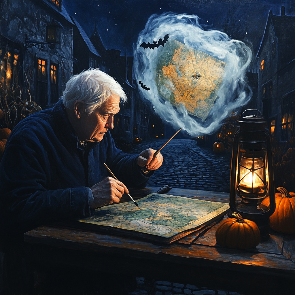 Halloween Lantern Cartographer Paint by numbers art