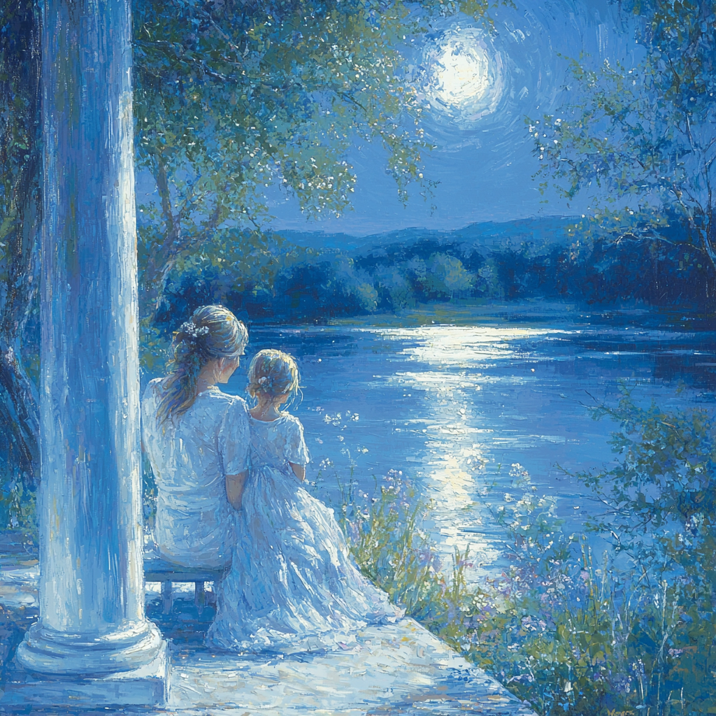 Hugs Under The Moonlight Painting Number Kit