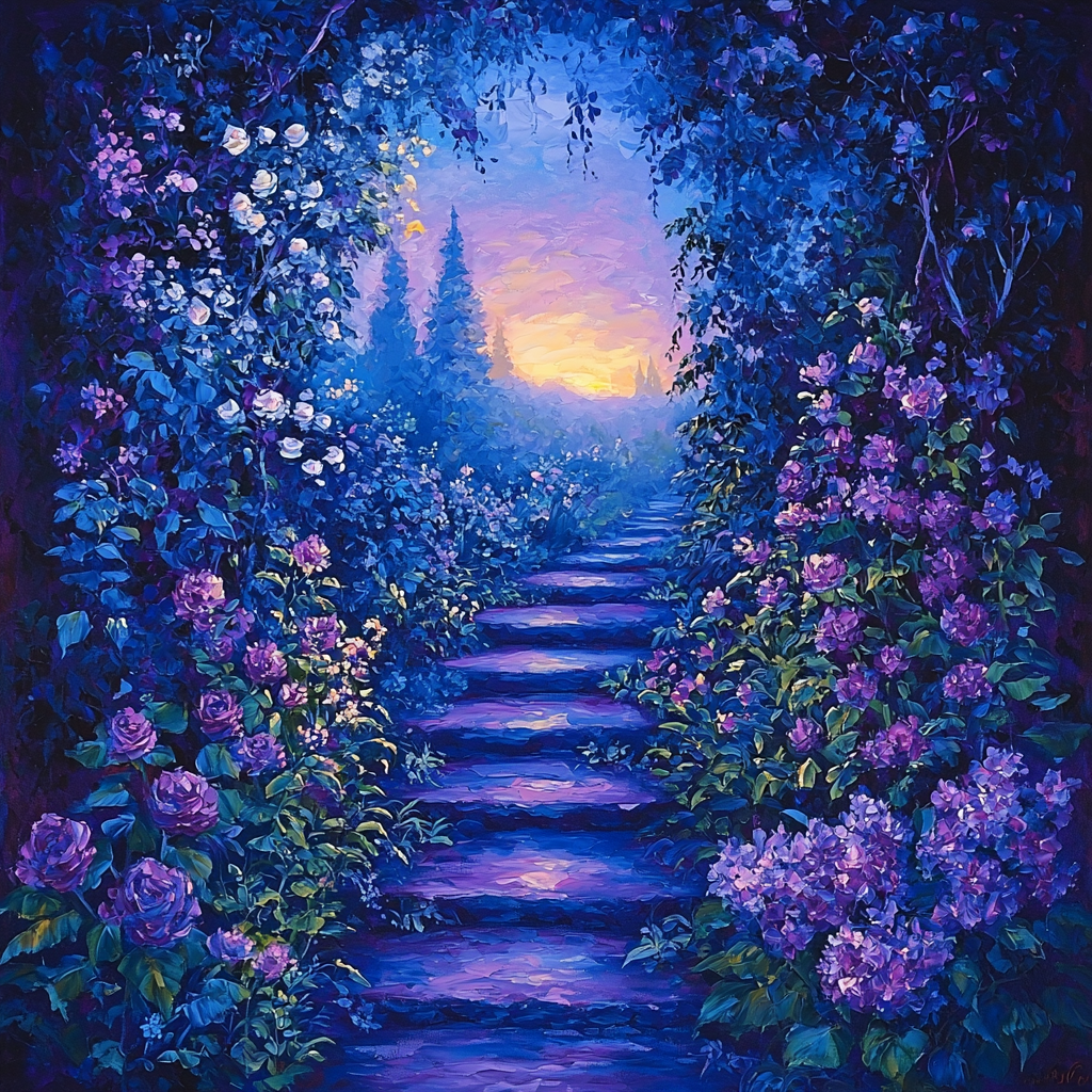 Twilight Garden Dream DIY Paint By Numbers